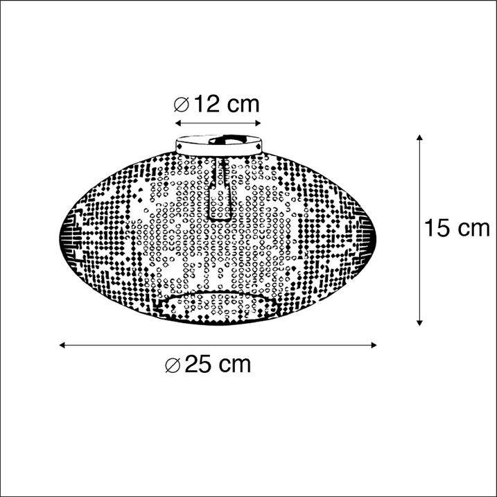 Pametna plafonska lampa crna sa zlatnim detaljima 25 cm uključujući Wifi P45 - Radiance