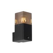 Utendørs-vegglampe-sort-IP44-med-skumring-til-daggry-sensor---Danmark