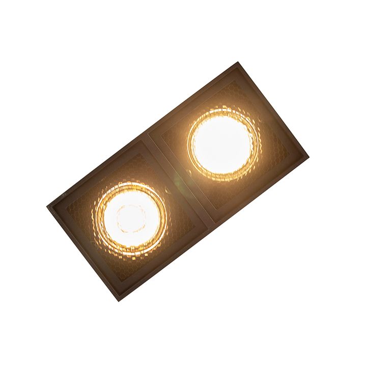Spot design noir 2 lumières - Qubo Honey