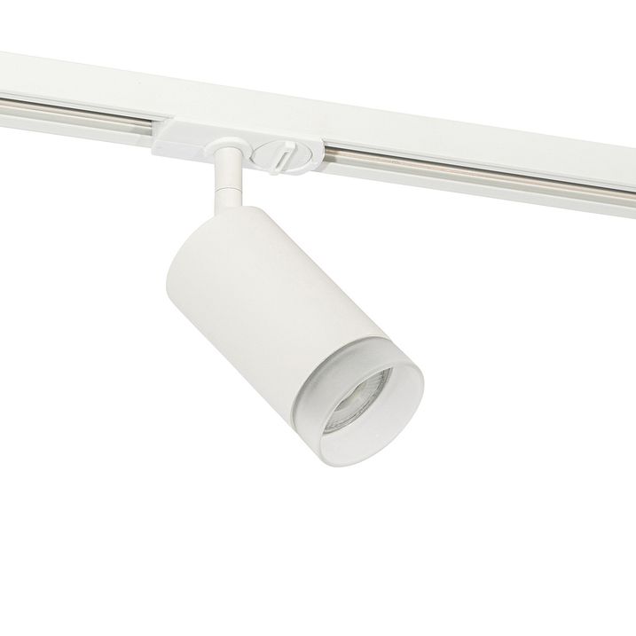 Modern Spotlight with White Ring for 1-Phase Track System GU10 50mm - Iconic Jeana