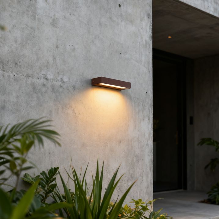Modern vägglampa rostbrun 22 cm inkl. LED IP65 - Hannah