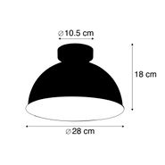 Plafonnier-intelligent-noir-avec-or-28-cm-avec-Wifi-A60---Magnax