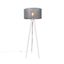 Moderní-stojací-lampa-na-stativu-bílá-s-šedým-stínítkem-50-cm---Tripod-Classic