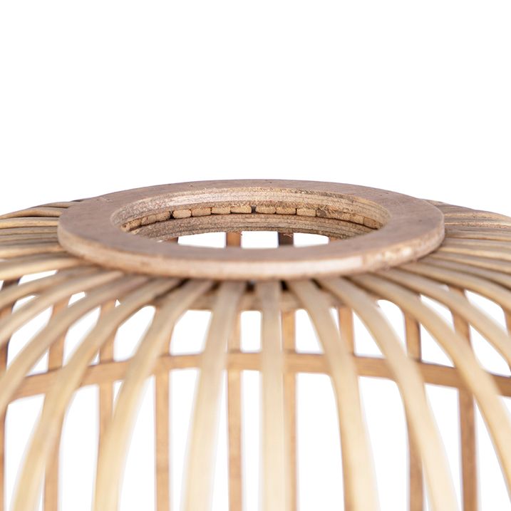 Country Floor Lamp Black with Rattan - Manila