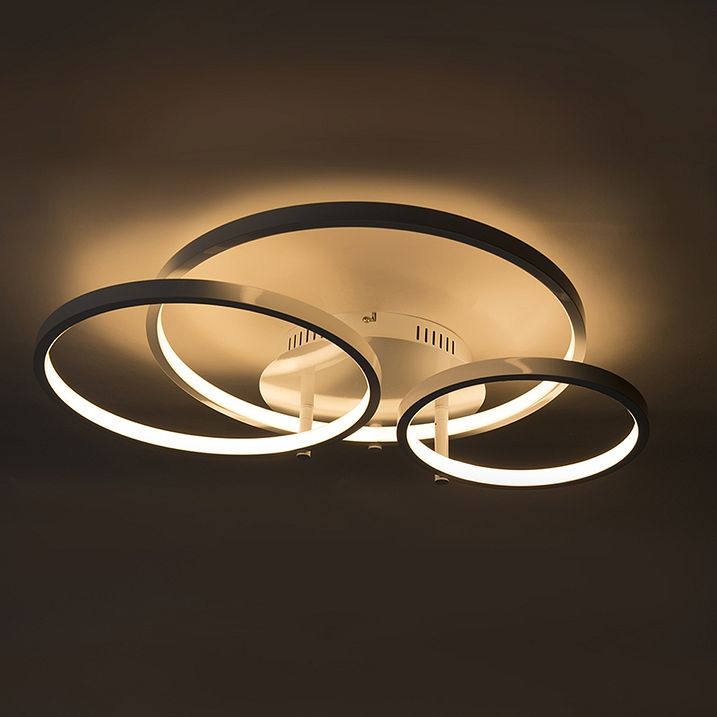 Moderna plafonska lampa bijela uključujući LED i dimmer - Rondas