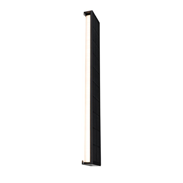 Venkovní nástěnné svítidlo černé 60 cm vč. LED 4-stupňový stmívač se solárním panelem - Serena