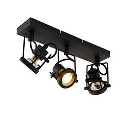 Faretto industriale nero 3 luci - Suplux