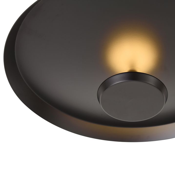Nowoczesna lampa sufitowa matowa czarna z LED z 3-stopniową regulacją ściemniania - Sombra