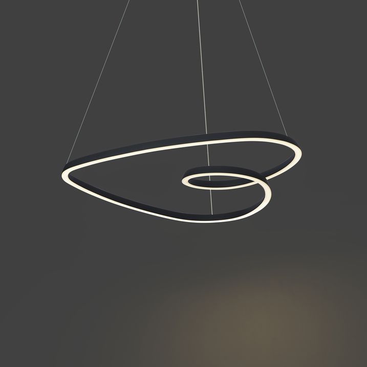 Scandinavian Pendant Lamp Black 72cm incl. LED 3-Step Dimmable - Circuit