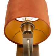 Wandleuchte-Bronze-mit-flexiblem-Arm-und-orangefarbenem-Schirm-mit-Gold-Innenseite-18cm---Brescia-Combi