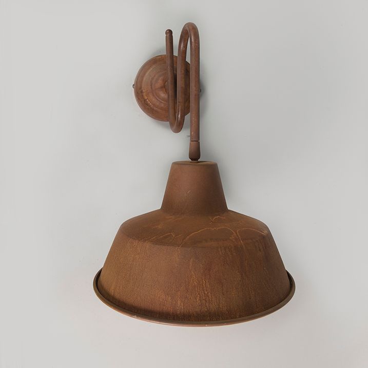 Set di 2 lampade da parete ruggine con interno dorato - Factory