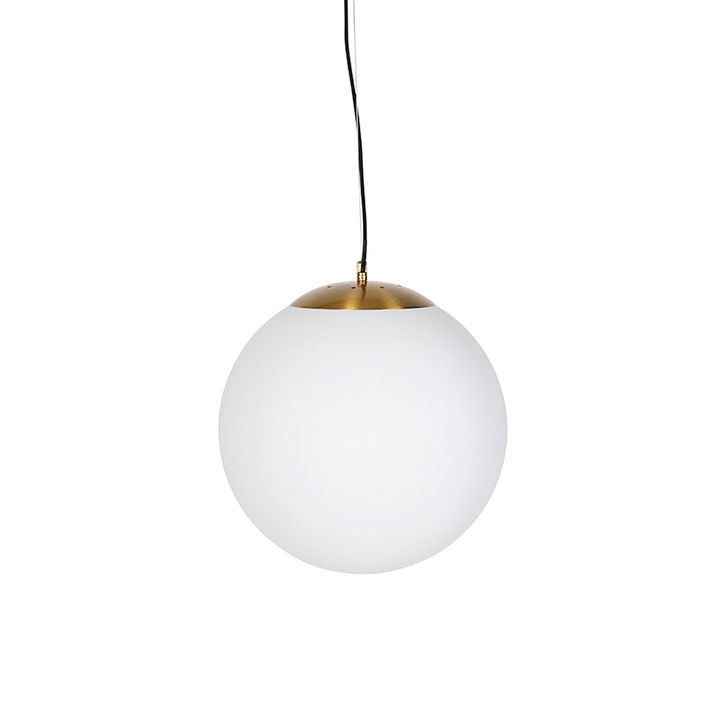 Pametna skandinavska viseća lampa zlatna sa opalnim staklom 40cm uklj. WiFi A60 - Ball 40