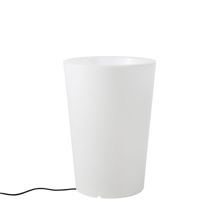 Outdoor Stehleuchte weiß 60 cm Blumentopf IP44 - Verano