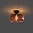 Retro-Ceiling-Light-Black-with-Bronze-Glass---Bizle
