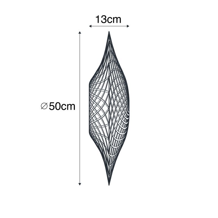Austrumniecisks abažūrs no bambusa 50 cm - Rina