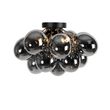 Candeeiro-de-Teto-Design-Preto-com-Vidro-Fume-4-luzes---Uvas