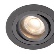 Set-of-6-Modern-Recessed-Spotlights-Gunmetal-GU10-50mm-Round-Tiltable---Rondoo