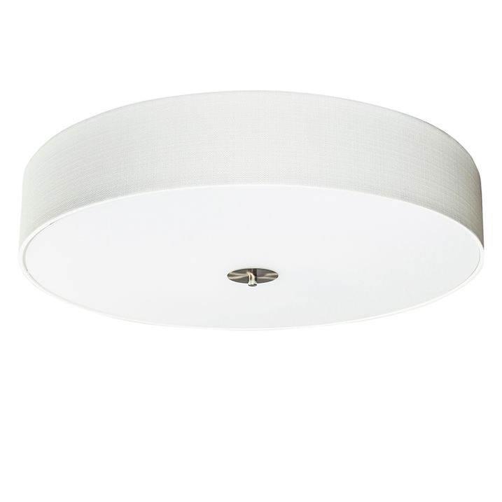 Country Style Ceiling Light White 70 cm - Drum Jute