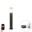 Llambë-inteligjente-me-shtyllë-e-jashtme-Gri-e-errët-80-cm-Përfshirë.-Wifi-P45---Malios