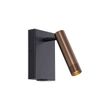Moderna-zidna-svjetiljka-crna-s-tamnom-broncom-podesiva-s-USB-C---Croft
