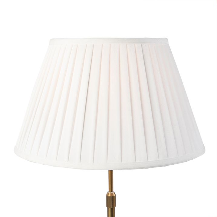 Bronzas galda lampa ar krokoto abažūru baltā krāsā 35 cm - Parte
