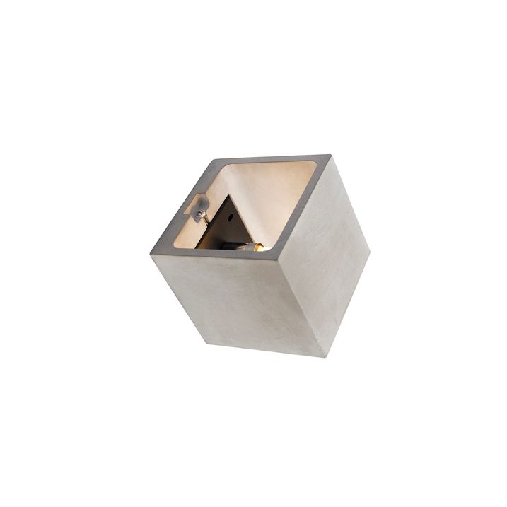 Rustic Square Wall Light Concrete - Alban