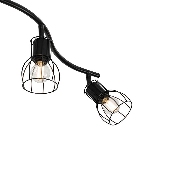 Faretto da soffitto moderno nero 145 cm 6 luci - Botu