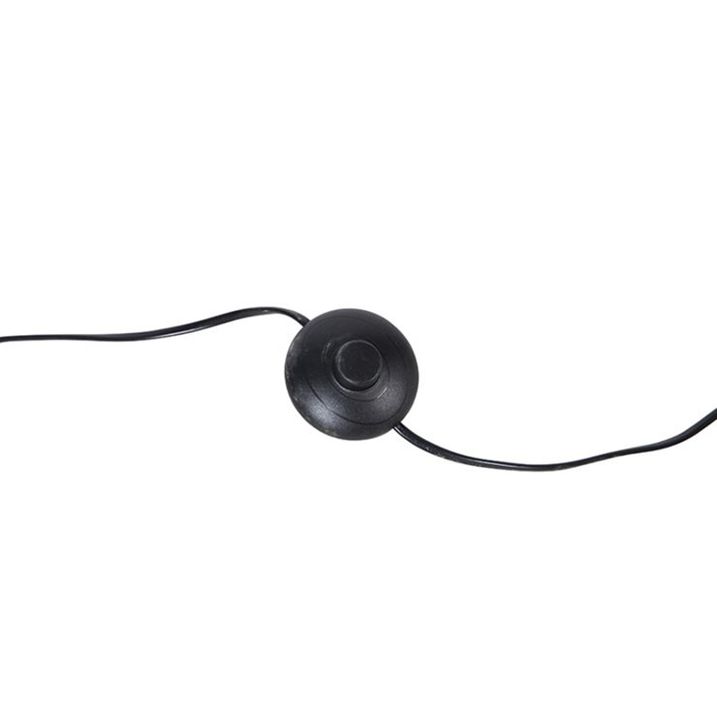 Stojací lampa dřevěná s oranžovým látkovým stínítkem 50 cm - Tripod Classic