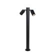 Lampă-de-exterior-cu-picior-negru-80-cm-IP44-reglabilă-2-lumini---Duo