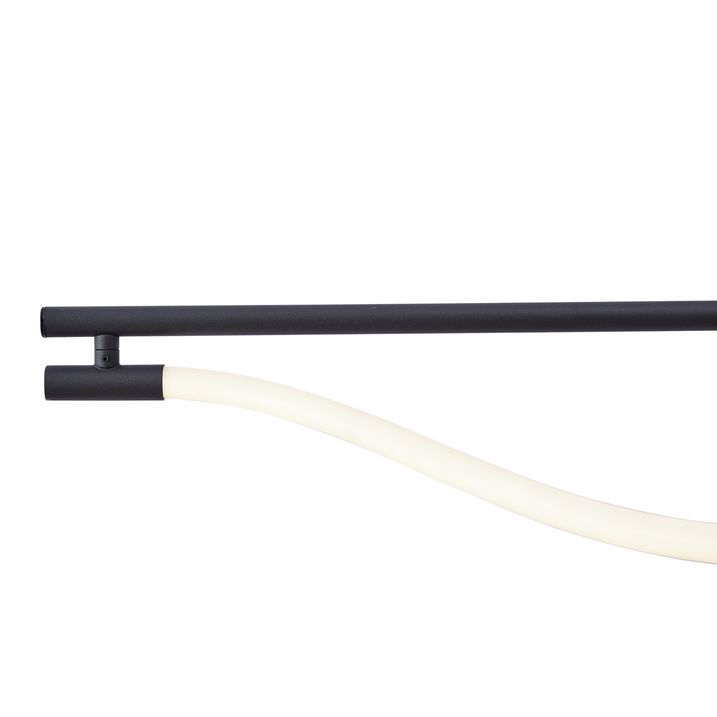 Modernus pakabinamas šviestuvas juodas su LED 3 pakopų reguliavimu - Twirl