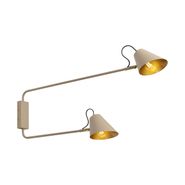 Lampă-de-perete-modernă-Taupe-cu-interior-auriu-reglabilă-cu-2-lumini---Lune