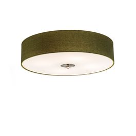 Rustikální stropní svítidlo zelené 50 cm - Drum Jute