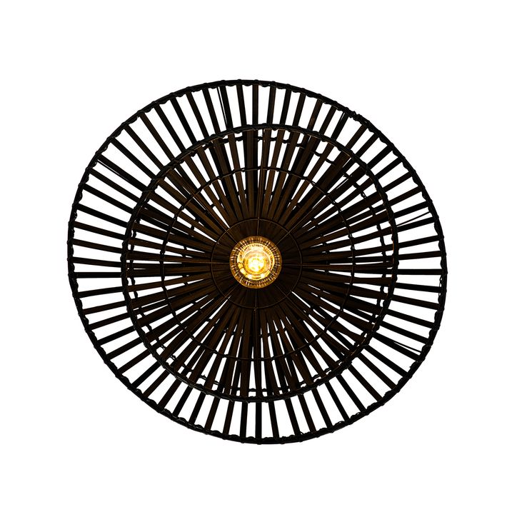 Plafoniera orientala din bambus negru 62 cm - Pua
