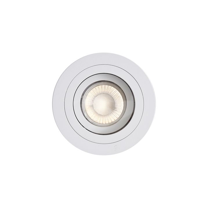 Spot encastrable moderne blanc rotatif et inclinable IP44 - Chuck