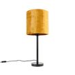 Moderní-stolní-lampa-černá-se-zlatým-stínítkem-25-cm---Simplo