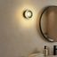 Design-vegglampe-svart-med-lysegrønt-glass-IP44---Michele