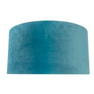 Paralume-in-velluto-blu-50/50/25-con-interno-dorato