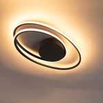 Design plafondlamp zwart incl. LED 3 staps dimbaar - Rowan