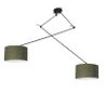 Ripatslamp must koos lambivargiga 35 cm roheline reguleeritav 2-valgusti - Blitz