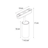 Faretto-moderno-nero-per-sistema-binario-monofase-9W-3000K---Magnetic-Gert