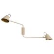 Moderne-wandlamp-taupe-met-goudkleurige-binnenkant-verstelbaar-2-lichts---Lune