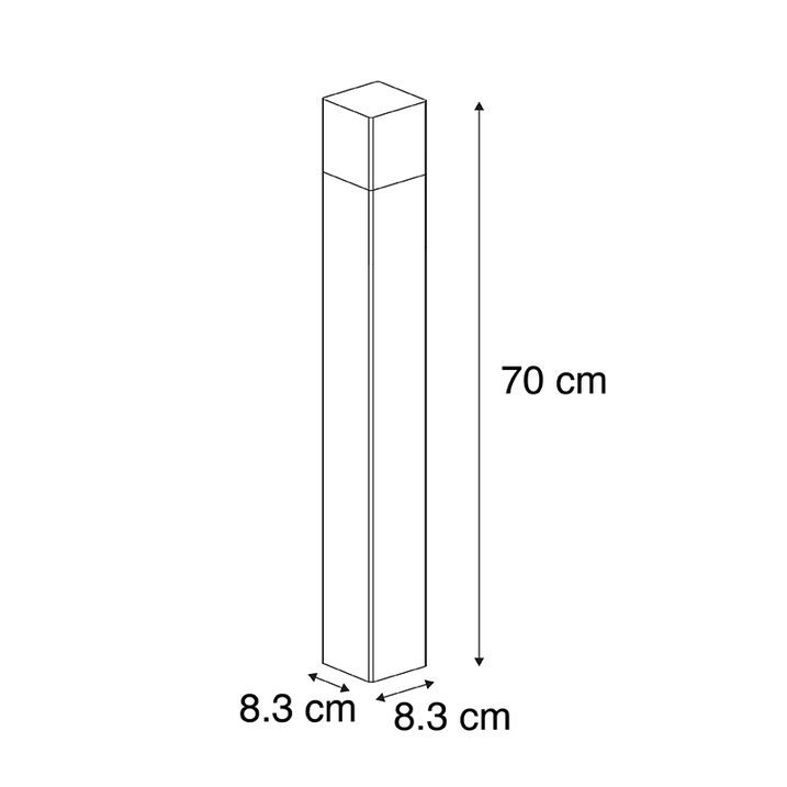 Seisev välilambi must opalvalge varjuga 70 cm - Taani