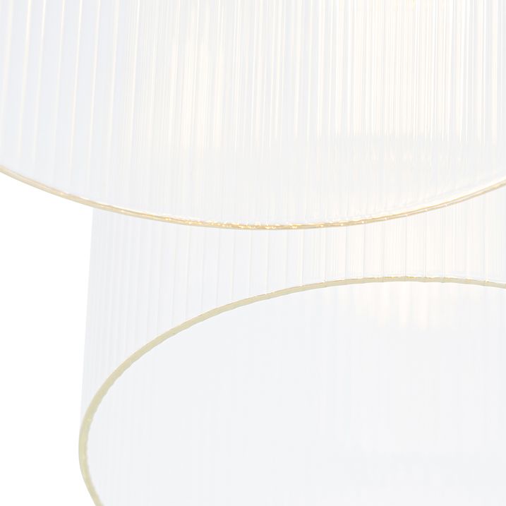 Art Deco Deckenleuchte Gold mit Glas 3-Licht - Laura