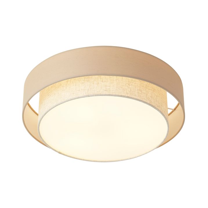 Moderna plafonska lampa bež 50cm 3-svjetla - Drum Duo