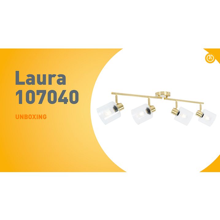 Ceiling Spot Gold with Glass 4-Light Adjustable - Laura