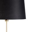 Gulvlampe-gull/messing-med-svart-linjskjerm-45-cm---Parte
