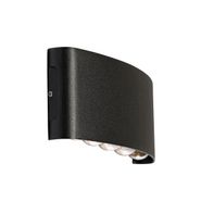 Aplique-de-pared-exterior-negro-con-LED-10-luces-IP54---Silly