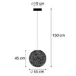 Dizajnerska-viseča-svetilka-črna-sfera-45cm---Corda