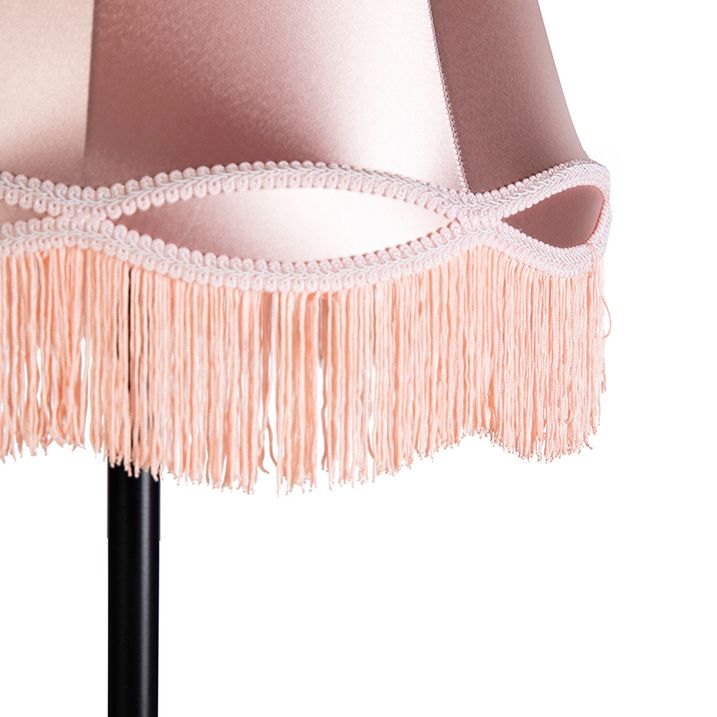 Lampadaire rétro noir avec abat-jour rose à l’ancienne 45 cm - Simplo
