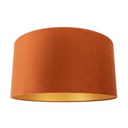 Paralume-in-tessuto-arancione-con-interno-dorato-50/50/25